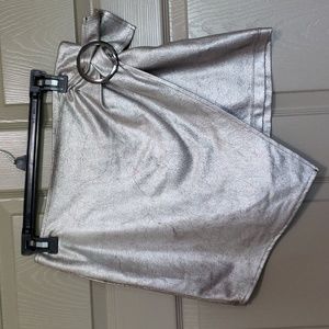 ZARA TRAFALUC faux  Suede faux wrap skirt with metal detail size 28